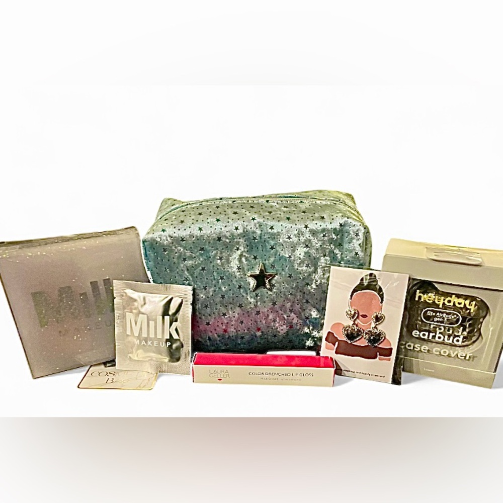 Starry Cosmetic Bag with 7 Items Included
